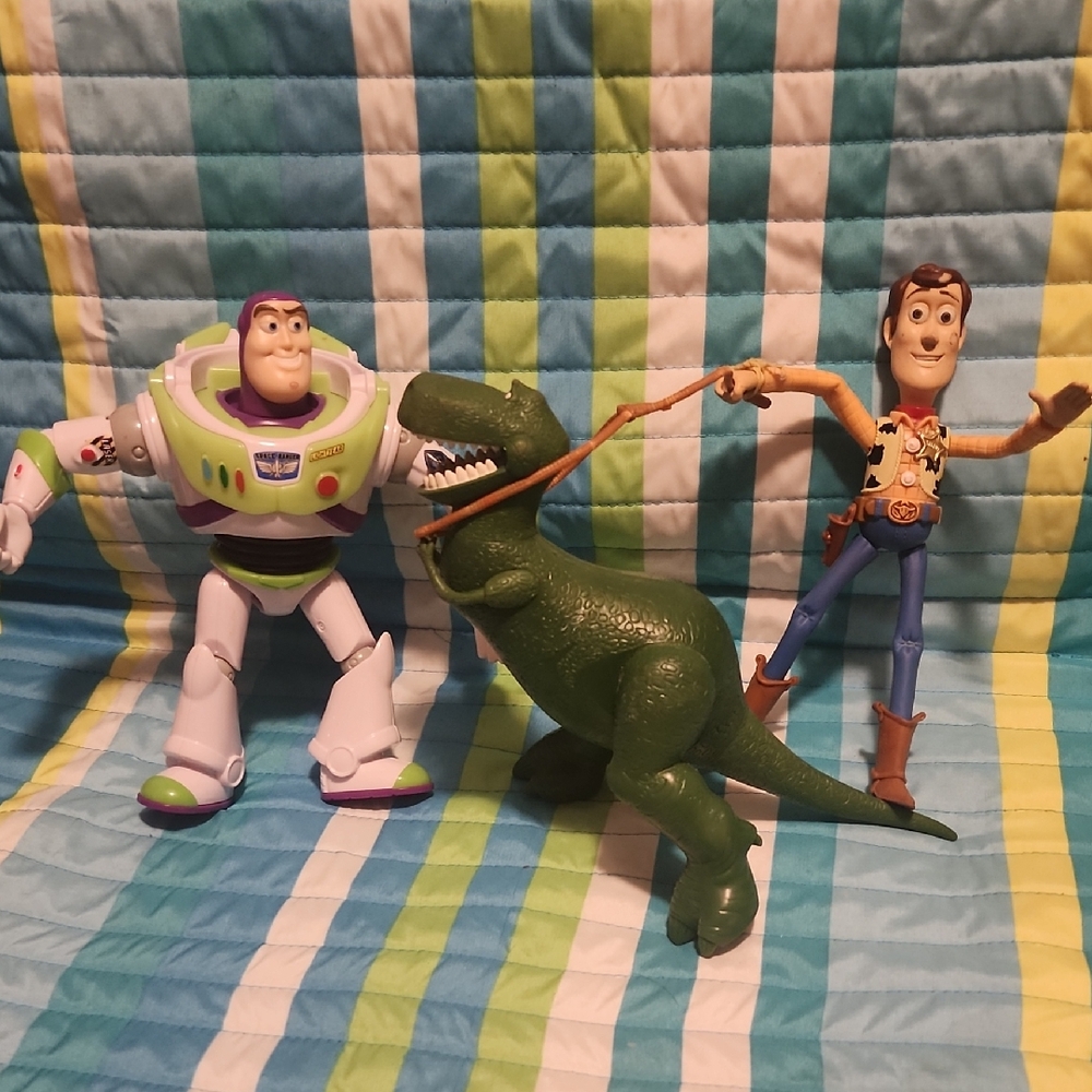 Toy Story Action Figure Set - Buzz, Woody, and Rex